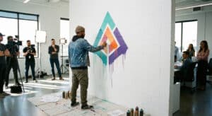 מיתוג עסקי 360 של סוכנות מיתוג Vcontent - שילוב של דיגיטל וציורי קיר